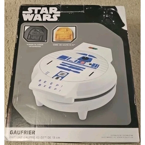 Star Wars R2-D2 5in Waffle Maker Disney - Non Stick Cooking Plates - Picture 1 of 7